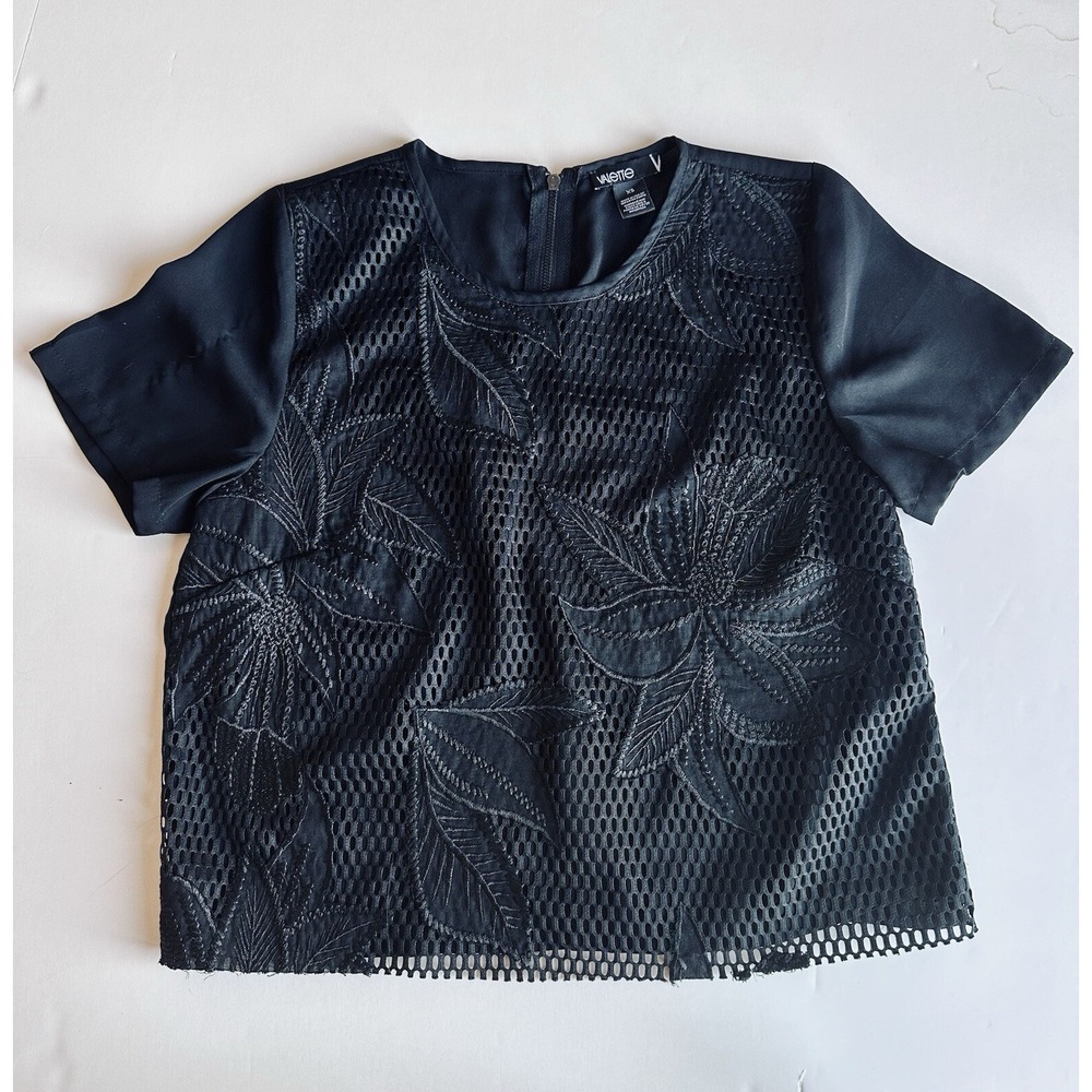 Textured Black Blouse Valette Top XS Women's Valette Top XS